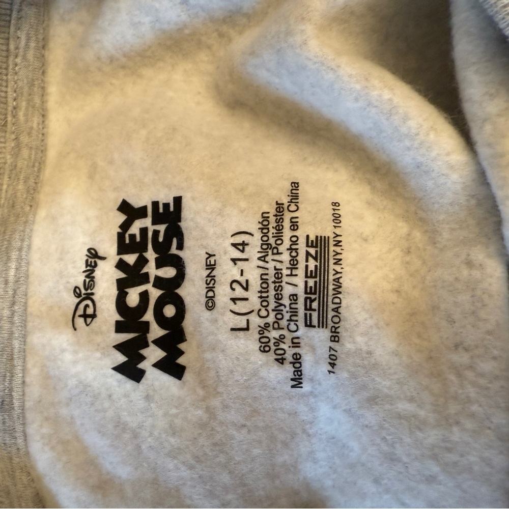 Disney Mickey Mouse snd Pluto Gray Crewneck Sweatshirt My Dog is my Valentine L - Picture 13 of 13